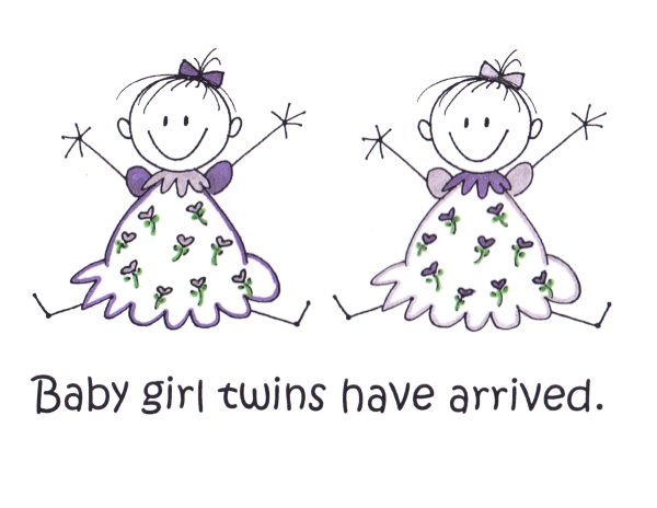 Twin Girls - VIP Kids Cards